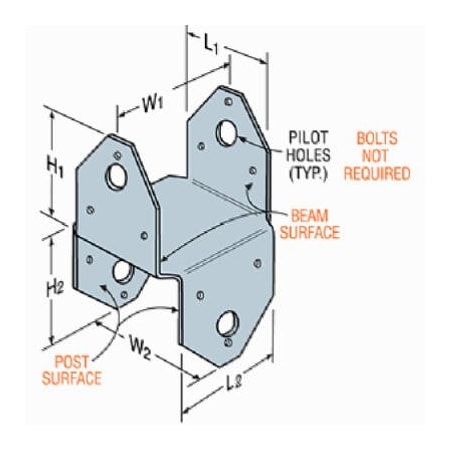 Simpson Strong-Tie G185 4x4 Post Cap ZMax BC4Z-R